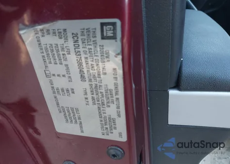 2008 Chevrolet Equinox Sport from USA, damaged, VIN 2CNDL537586040460